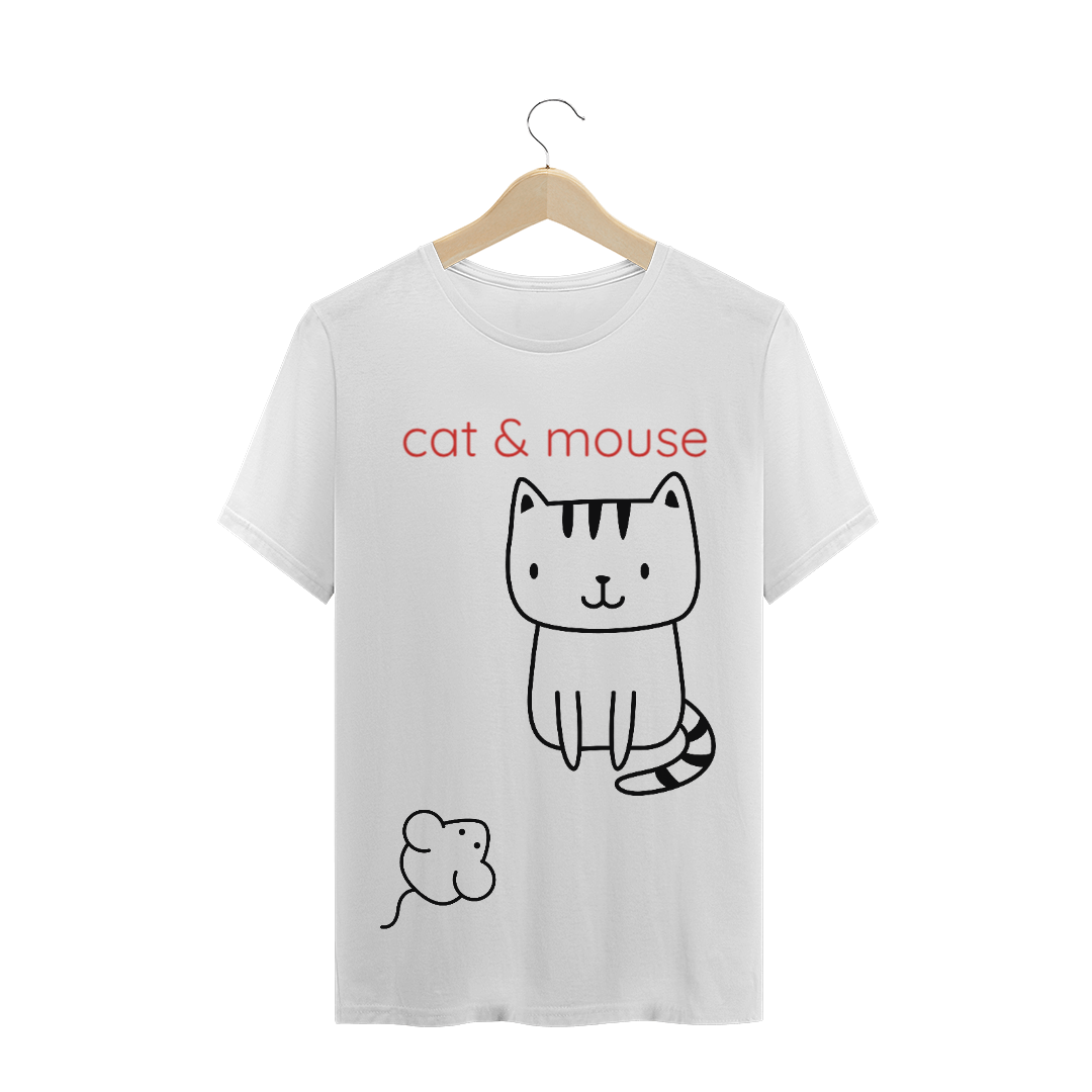 Nome do produto  Camiseta plus size gato e rato