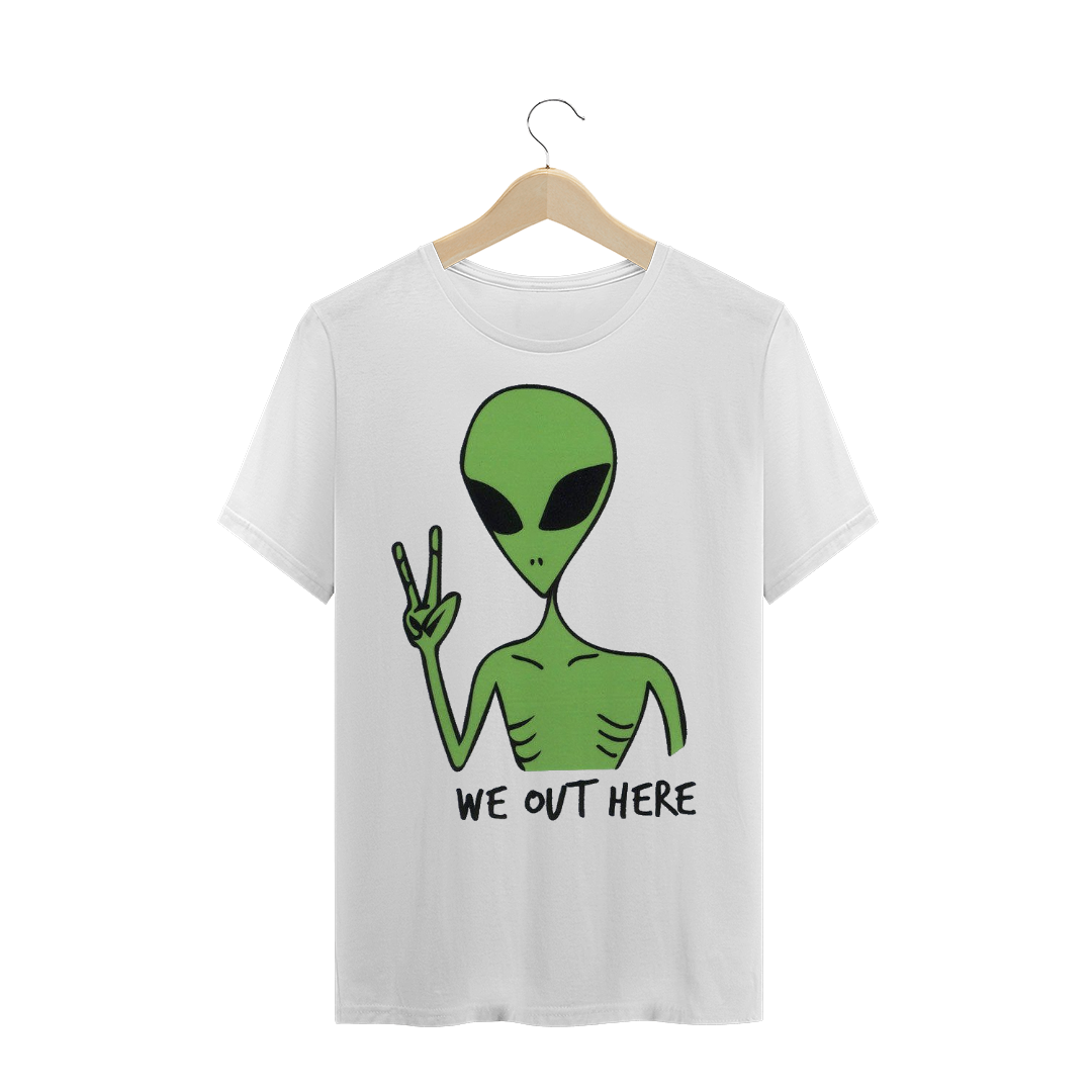 Nome do produto  Camiseta Óvni (VERDE, BRANCA E LARANJA)