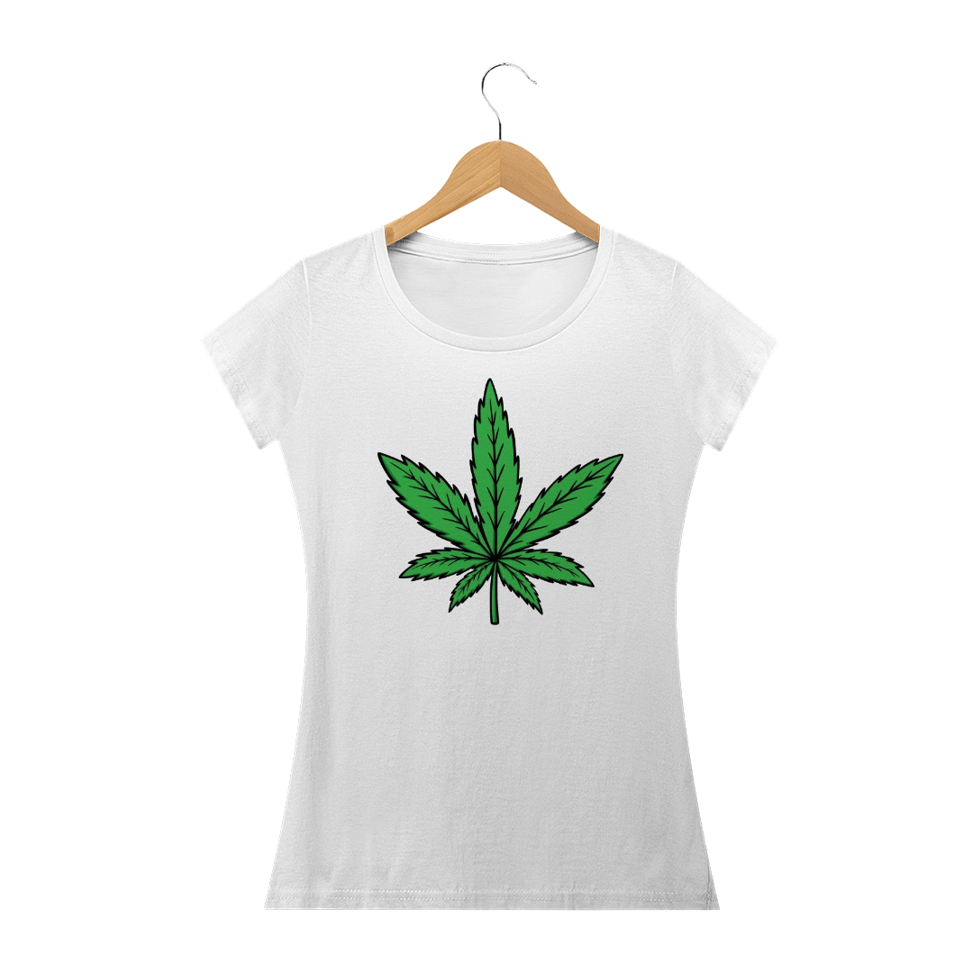 Nome do produto  Camiseta Folha da maconha (BRANCA E AMARELA)