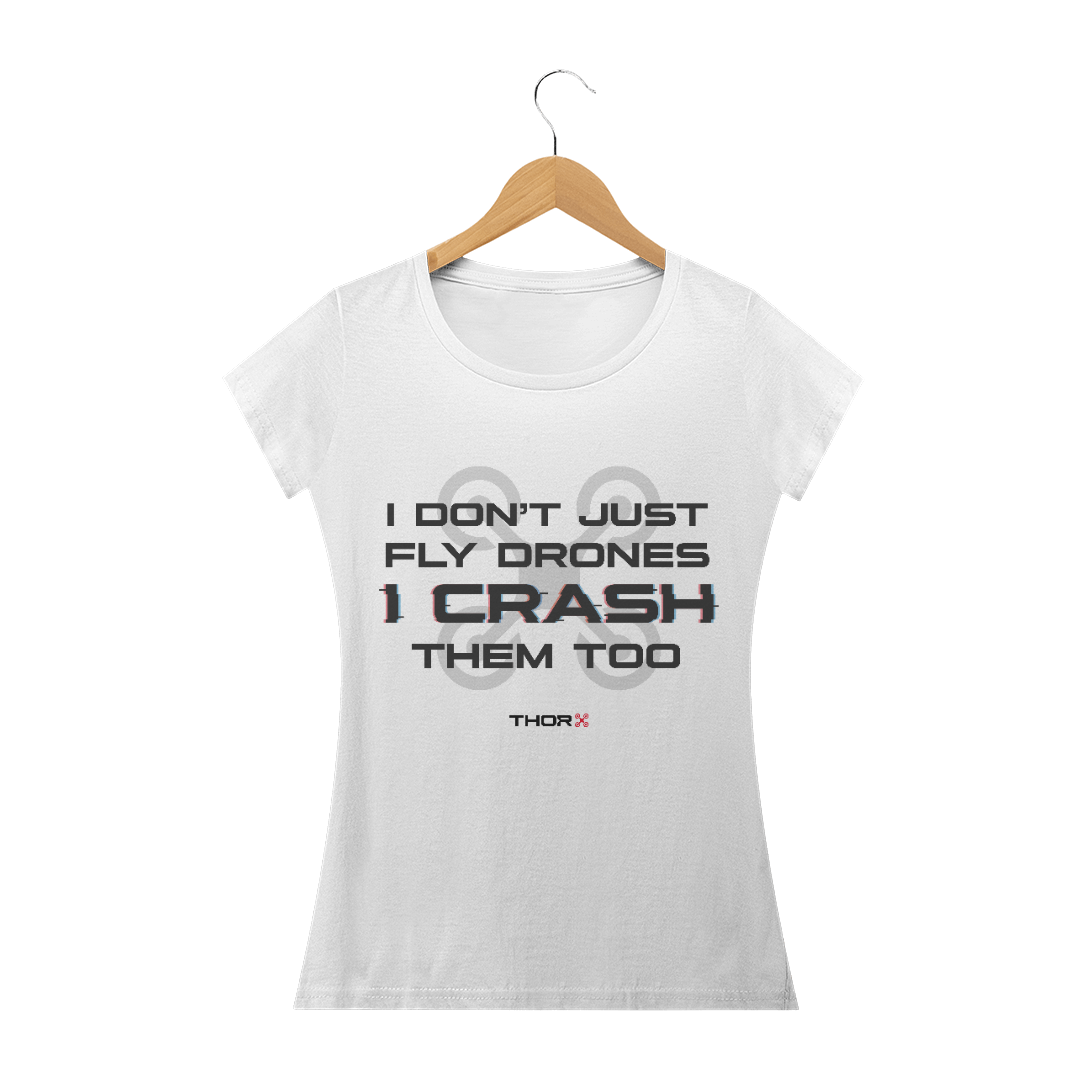Nome do produto  CAMISETA CRASH DRONE FEMININA BRANCA