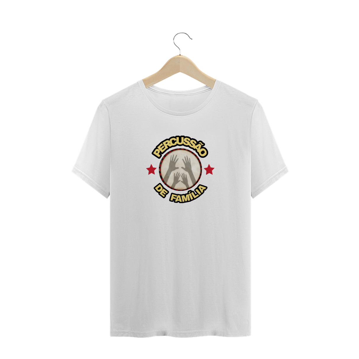 Nome do produto  Camiseta Masculina - Percussão de Família
