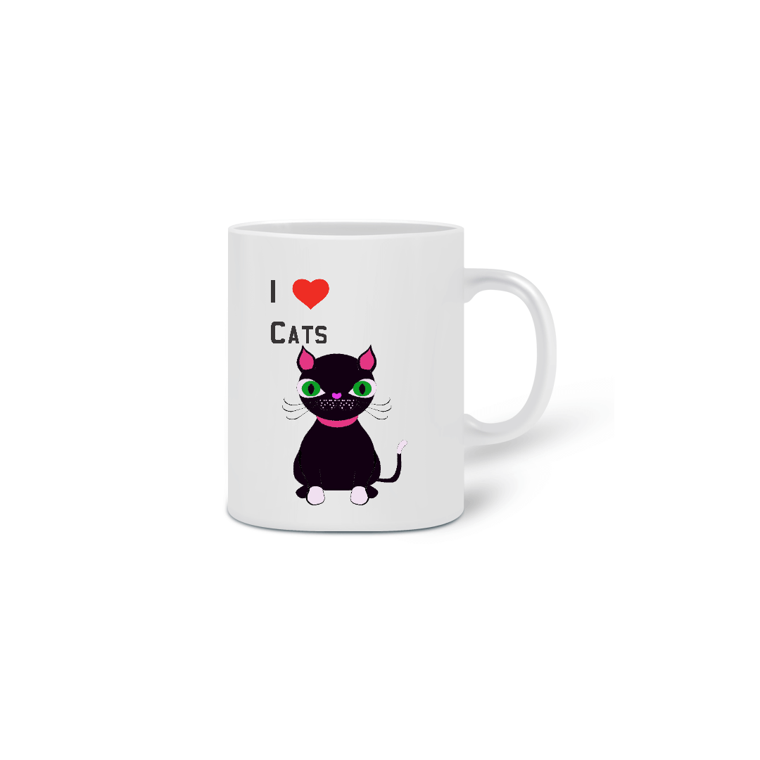 Nome do produto  Caneca I love Cats