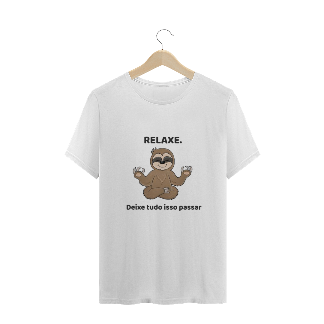 Nome do produto  Camiseta Bicho Preguiça Meditando 