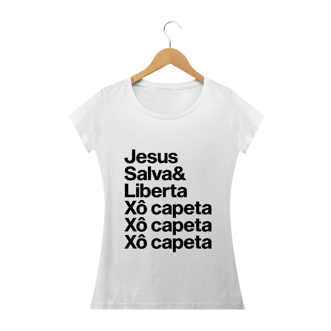 Nome do produto  XÔ CAPETA - Branca (Baby Look)