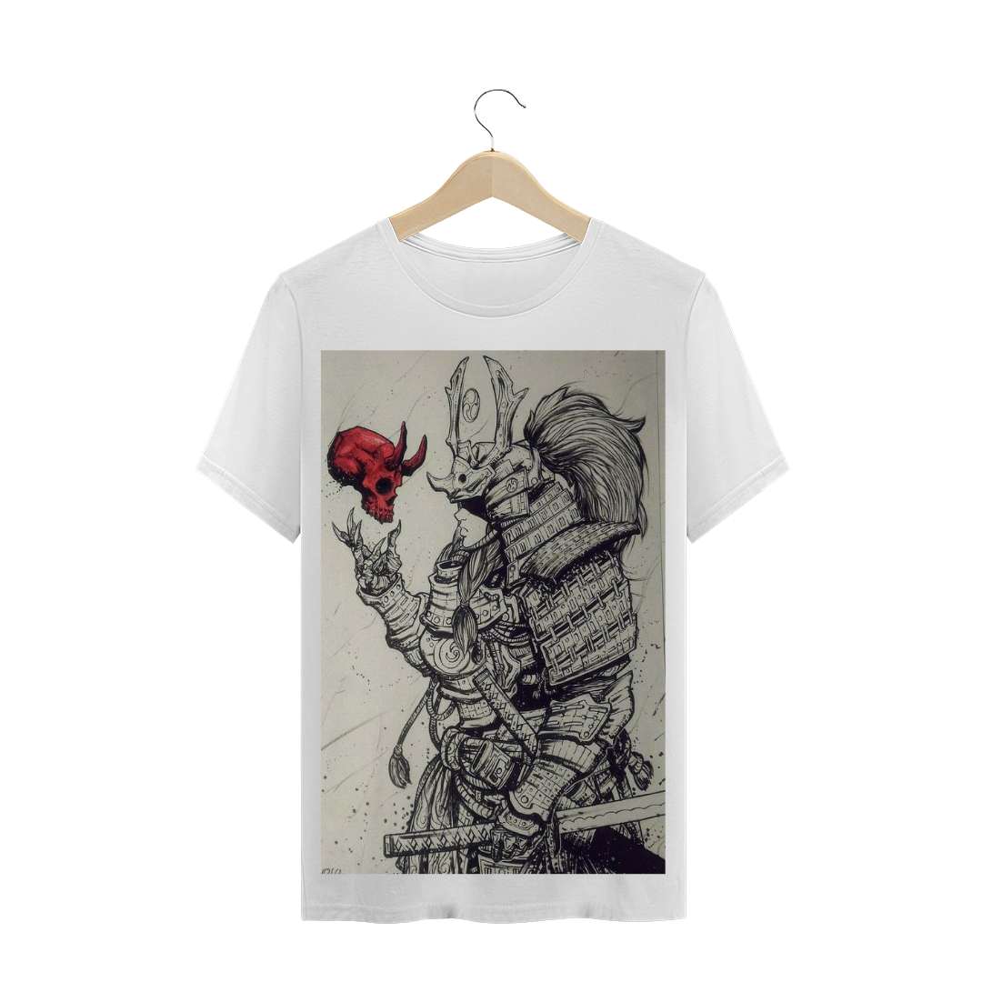 Nome do produto  camiseta com estampa de samurai