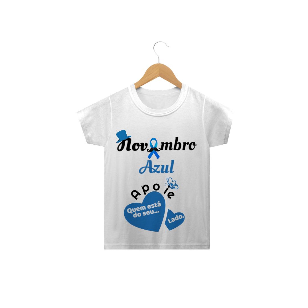 Nome do produto  Cam. Infantil Branca Novembro azul