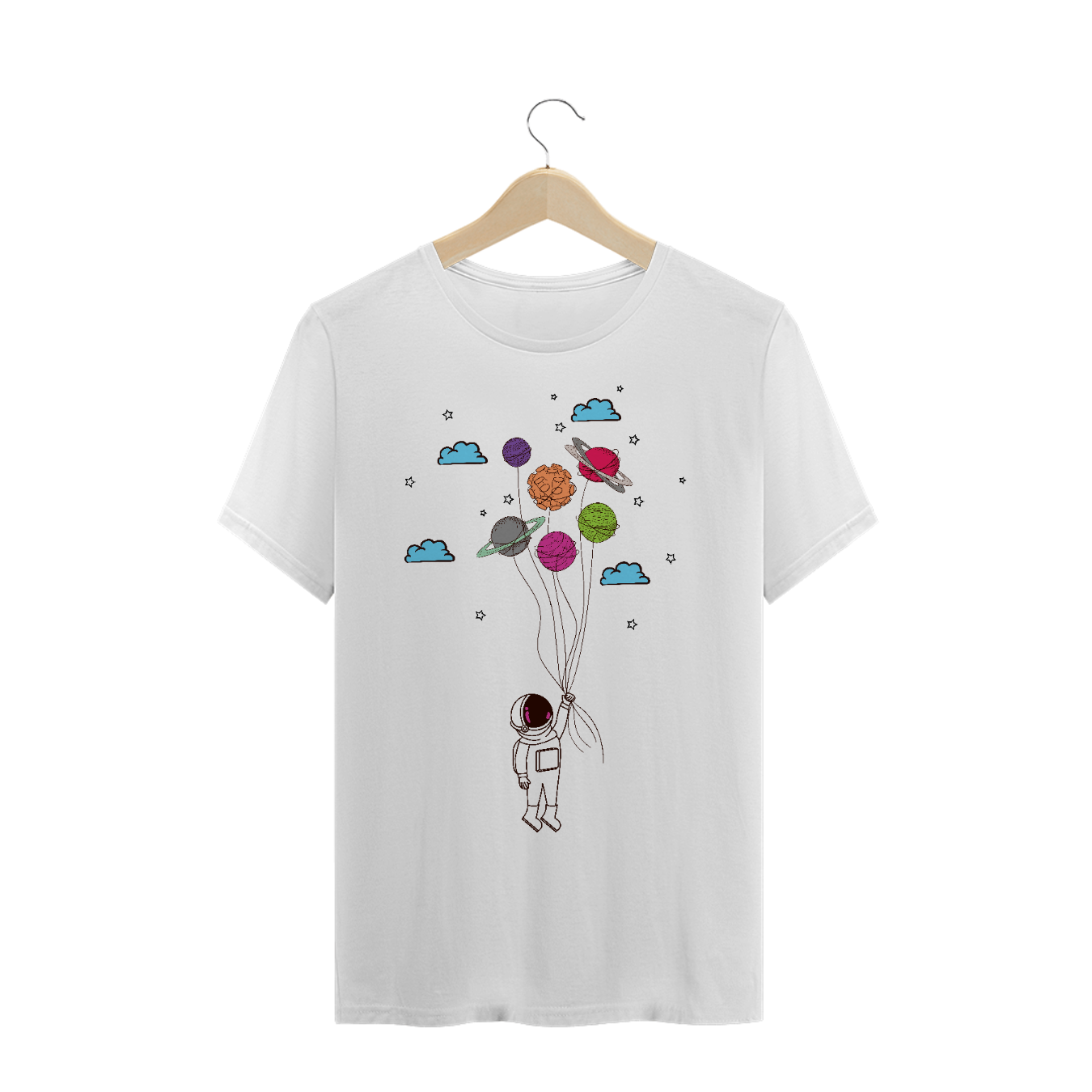 Nome do produto  Astronauta Balões de Planetas (Tecido Prime)