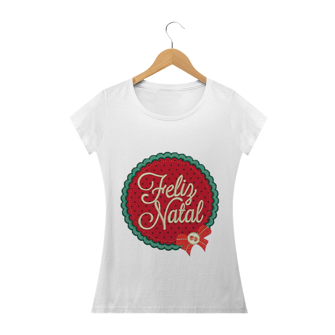 Nome do produto  T-Shirt Feminina Feliz Natal 