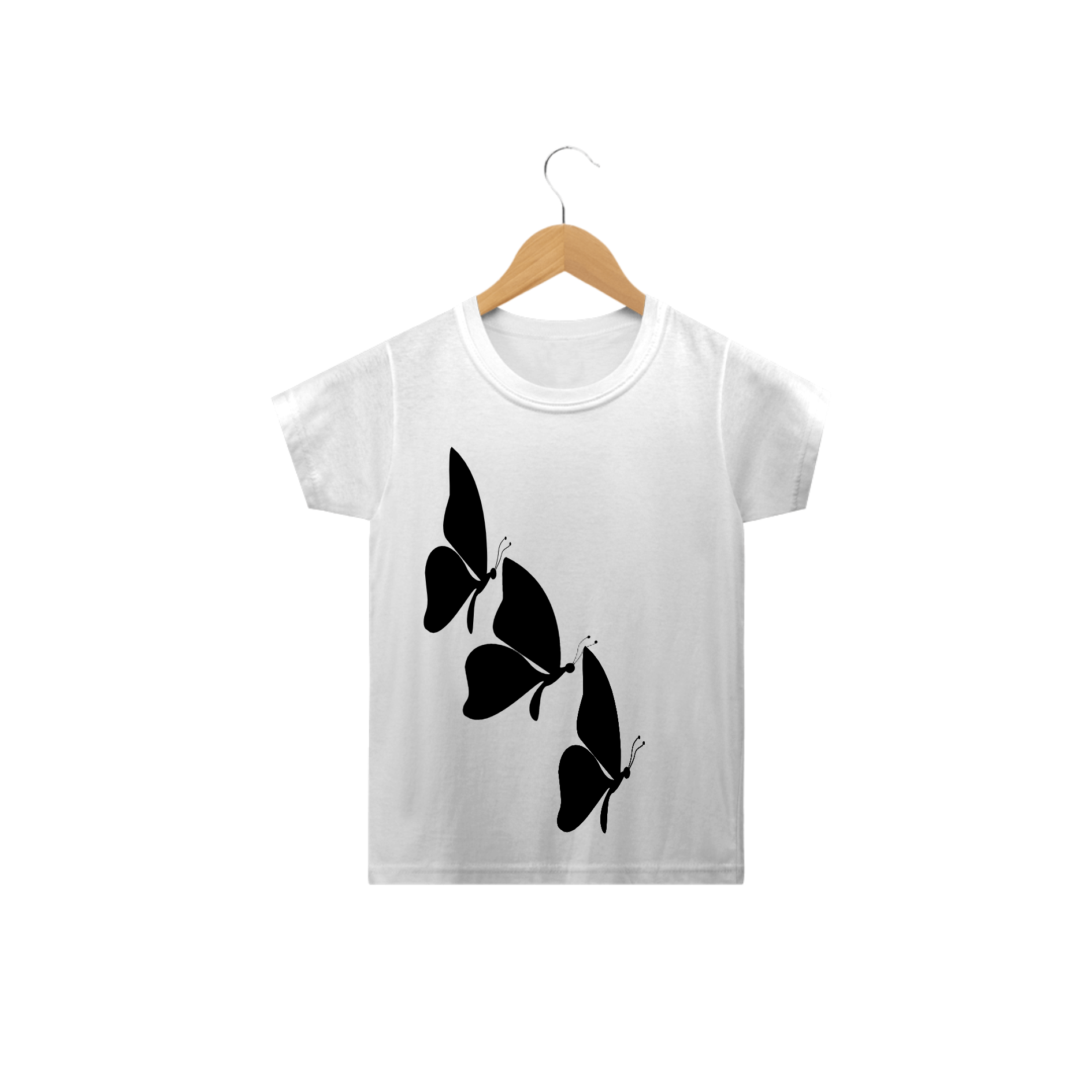 Nome do produto  Camiseta com Borboletas .