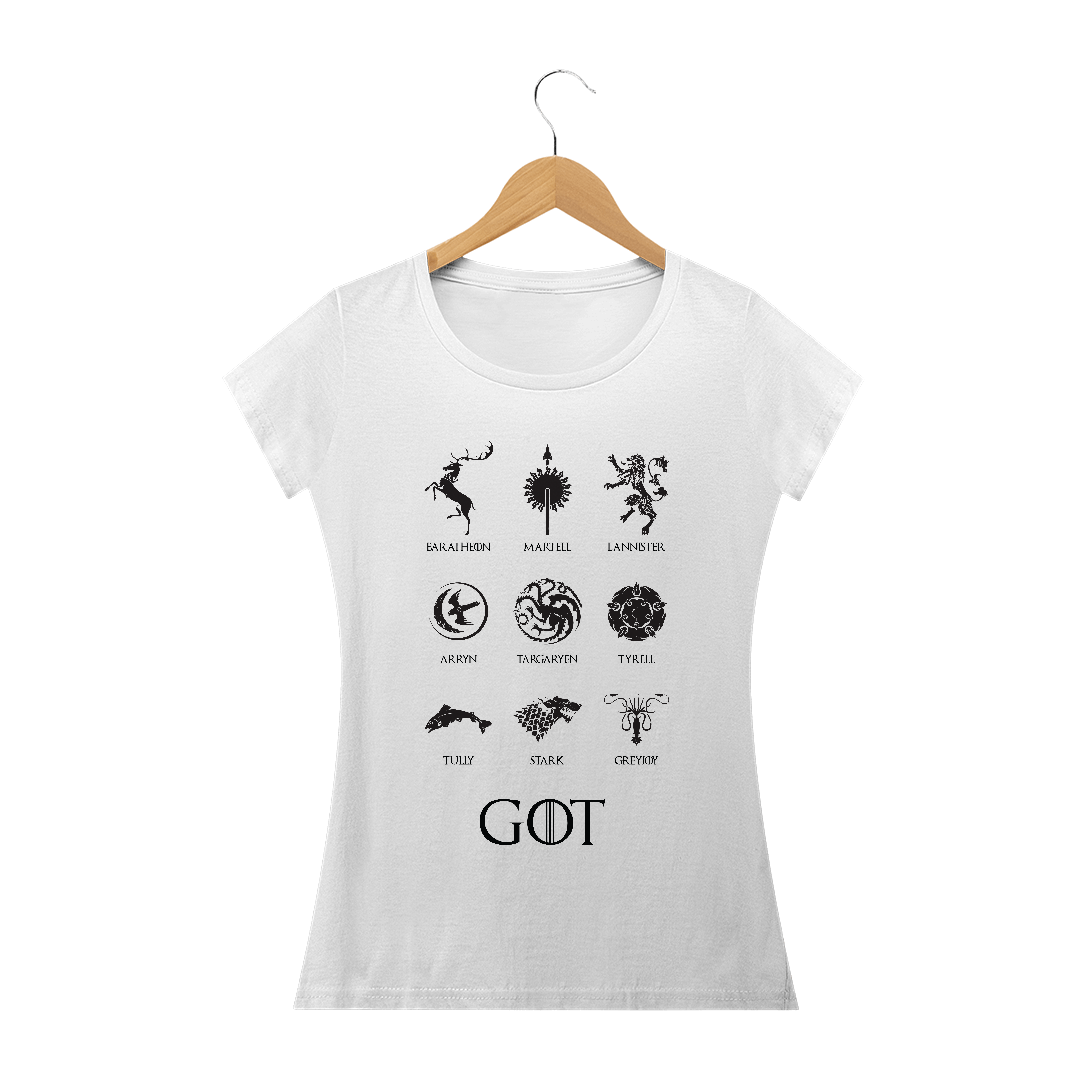 Nome do produto: Camiseta Feminina GOT