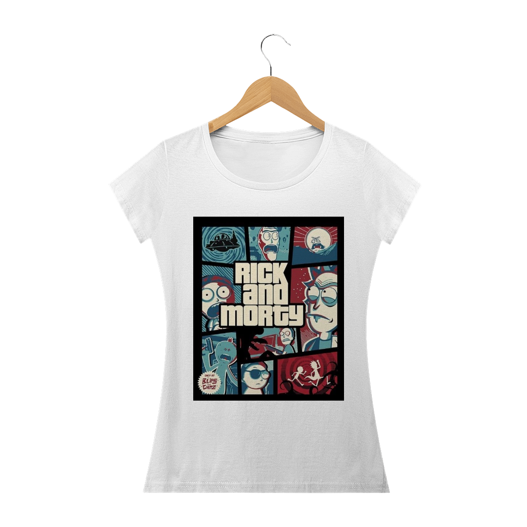 Nome do produto  Camiseta Feminina Rick and Morty