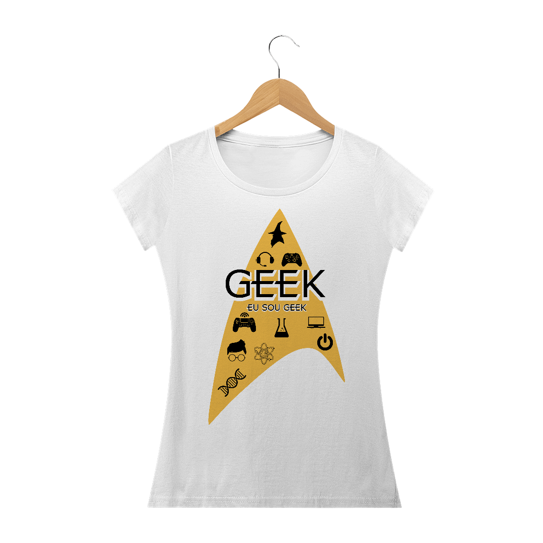 Nome do produto  Camiseta Feminina Eu sou Geek