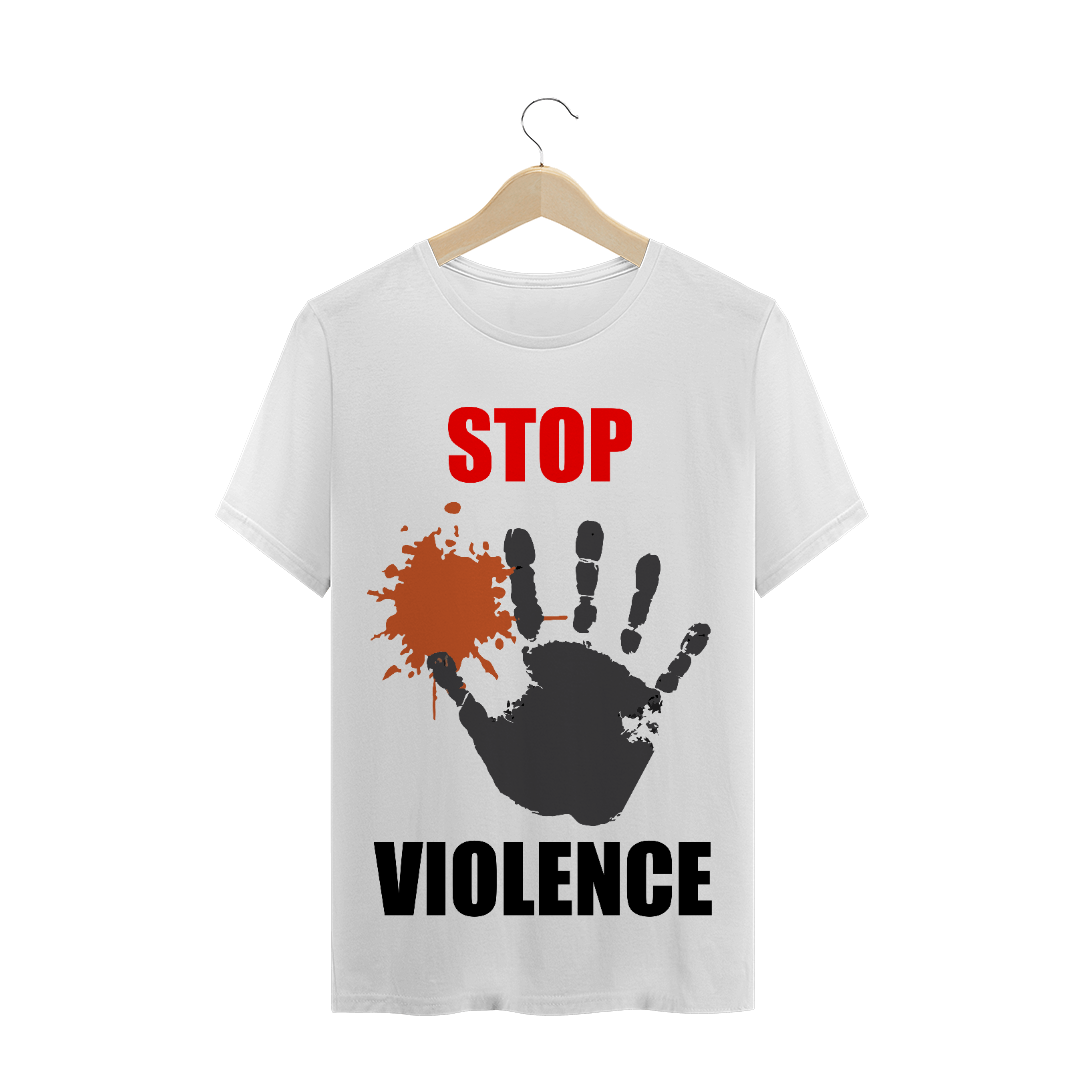 Nome do produto  camisetas stop violence