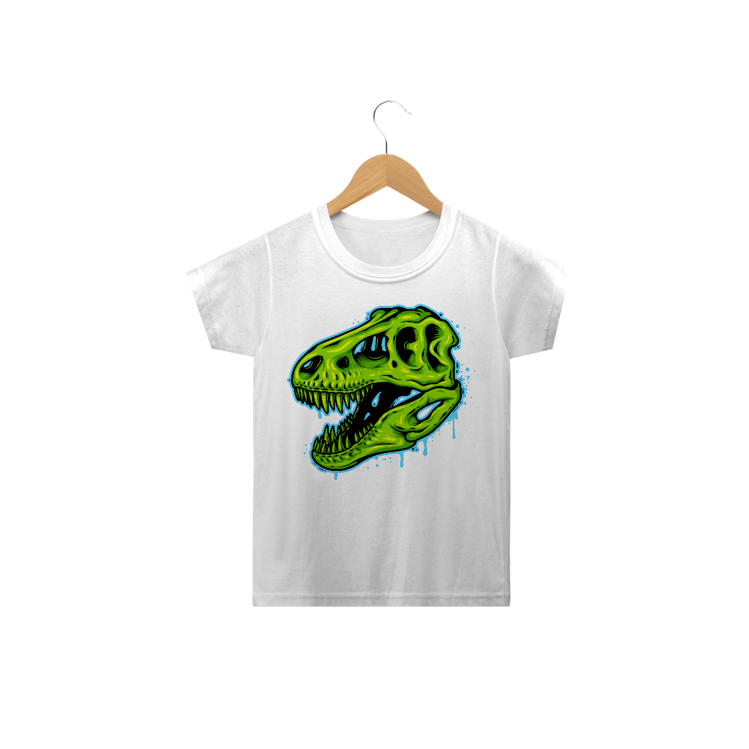 Nome do produto  T-Rex Crânio | Camiseta Infantil | Camisetassauro