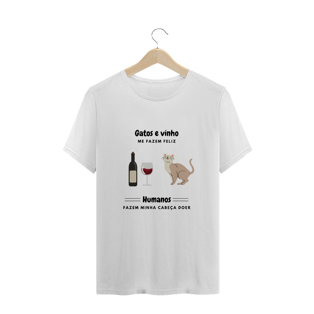 Nome do produto  T-Shirt Gato e vinho