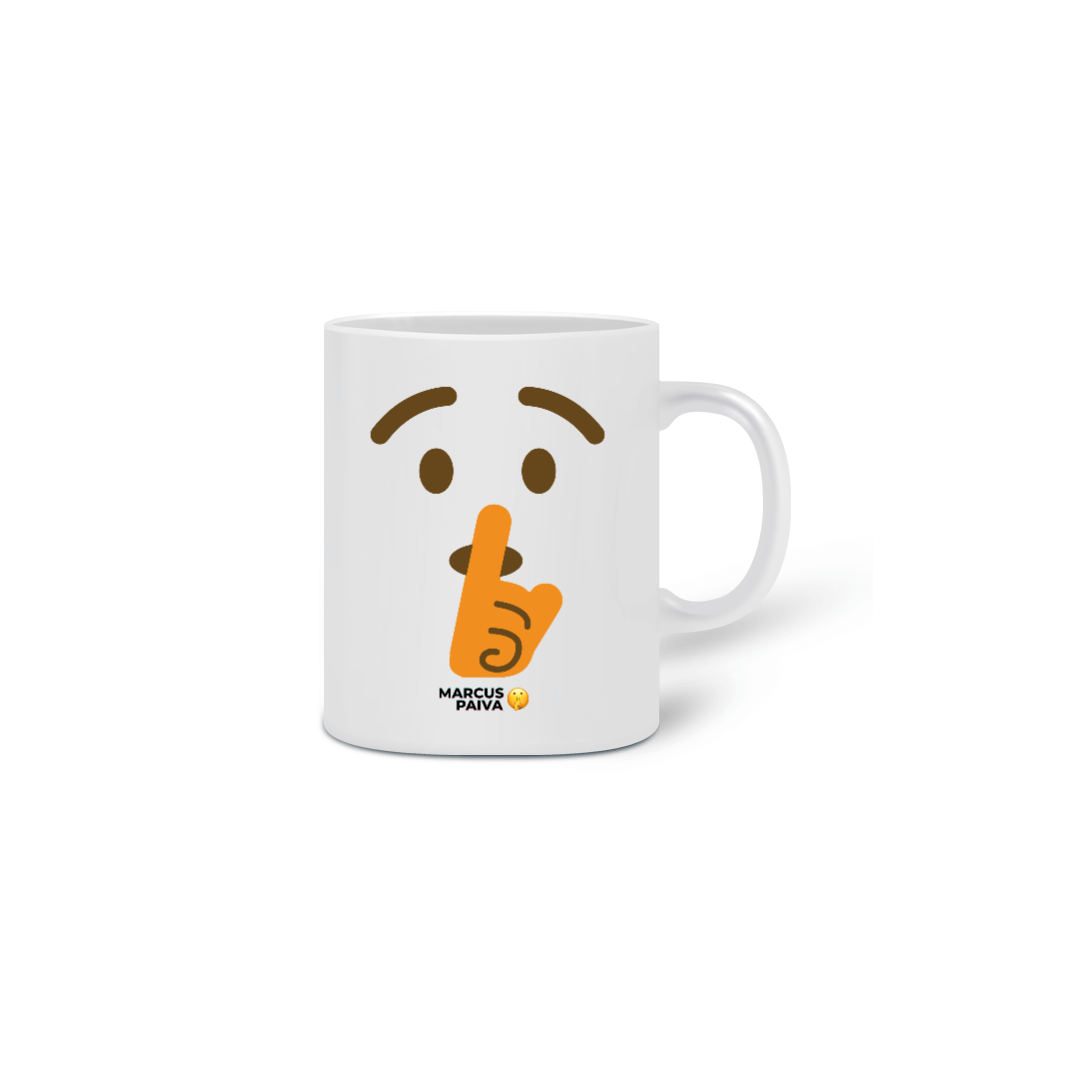 Nome do produto  Caneca Emoji Shhh Vazado 