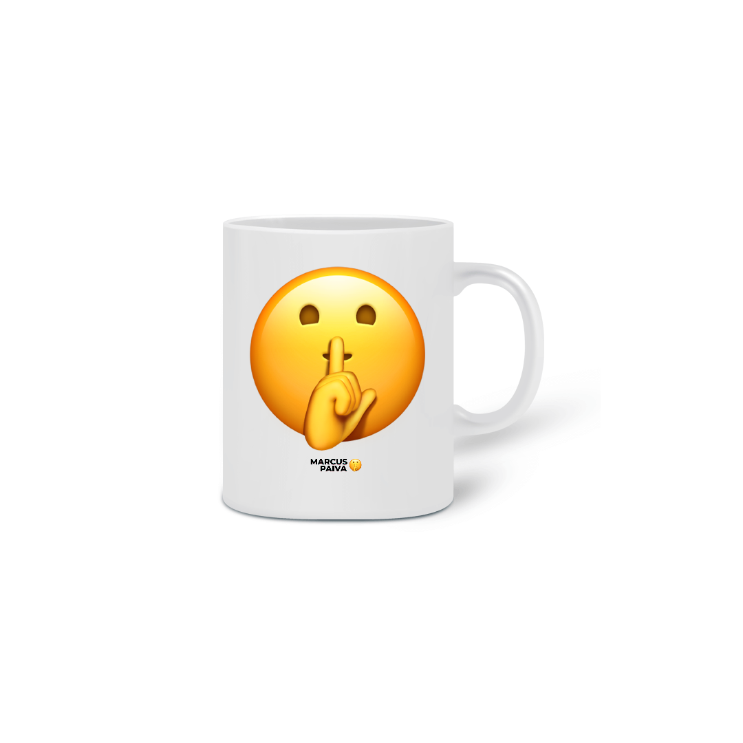 Nome do produto  Caneca Emoji Shhh 
