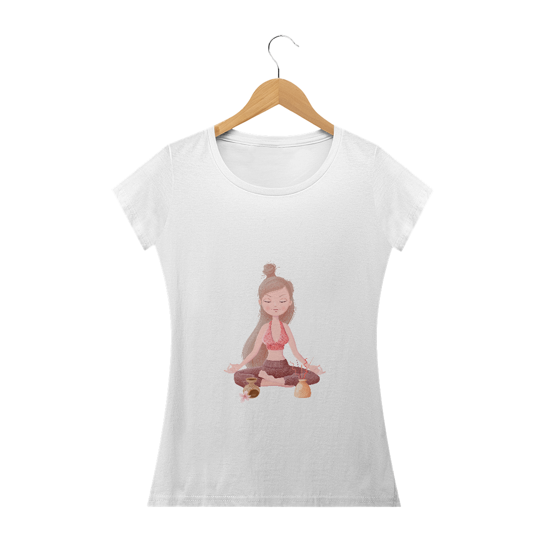 Nome do produto  CAMISETA BABYLOOK YOGA MEDITAÇÃO