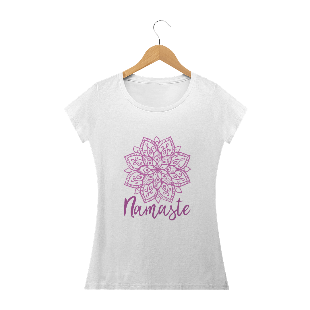 Nome do produto  CAMISETA BABYLOOK YOGA NAMASTE FLOWER