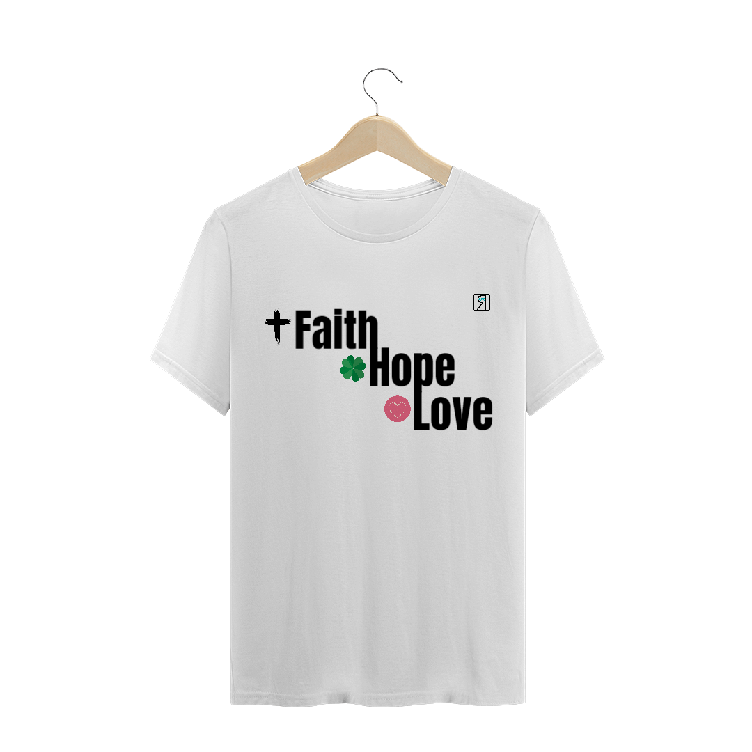 Nome do produto  Camiseta Nomar - Faith Hope Love