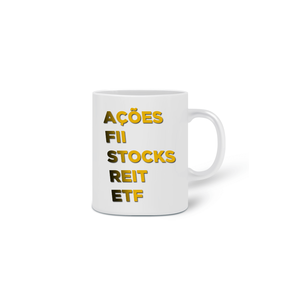 Nome do produto  Caneca Renda Variável - Ações, FII, Stocks, REIT e ETF