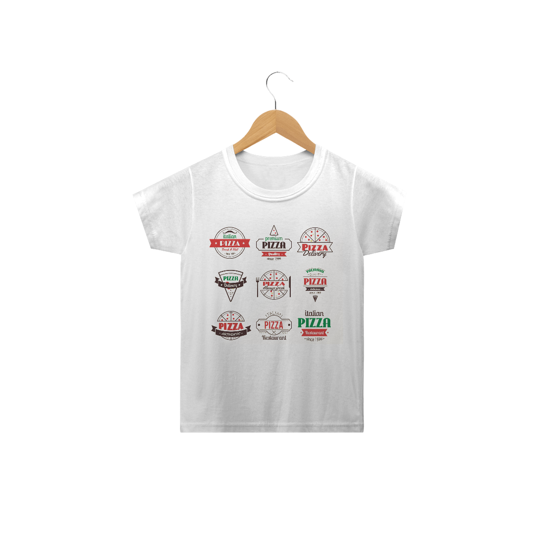 Nome do produto  Camiseta Pizza (INFANTIL)