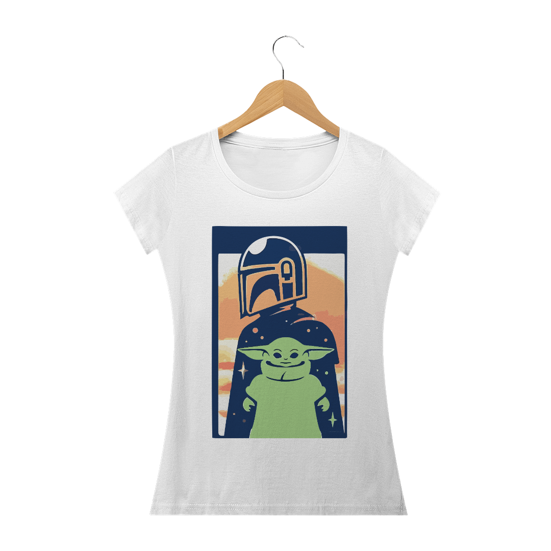 Nome do produto  Camiseta Feminina - Mandalorian e Baby Yoda