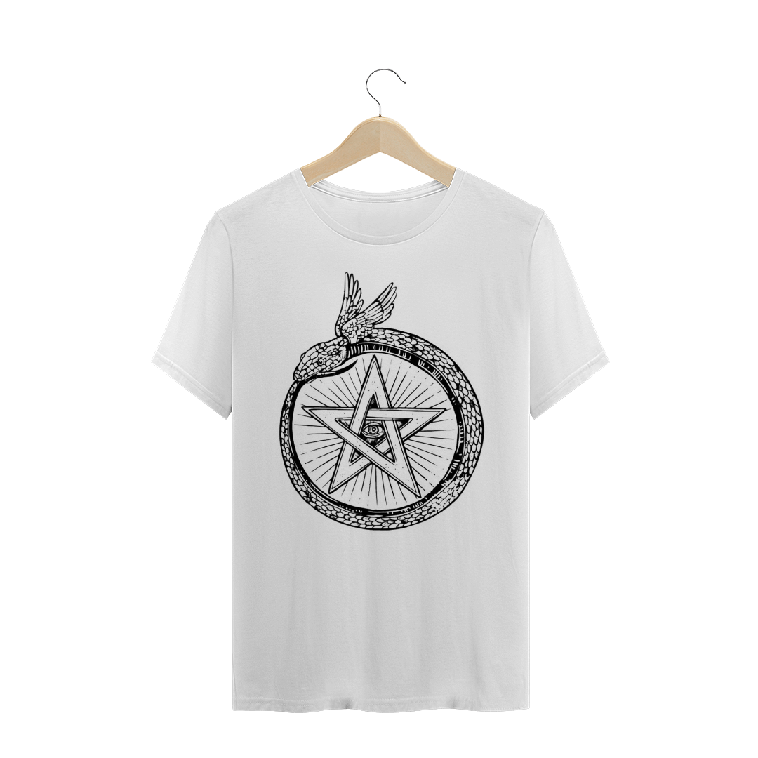 Nome do produto  Camiseta Pentagrama Ouroboros 