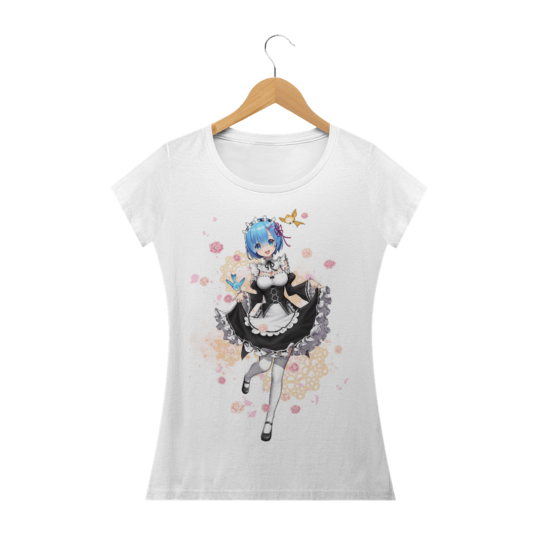 Nome do produto  Camiseta feminina re:zero rem 
