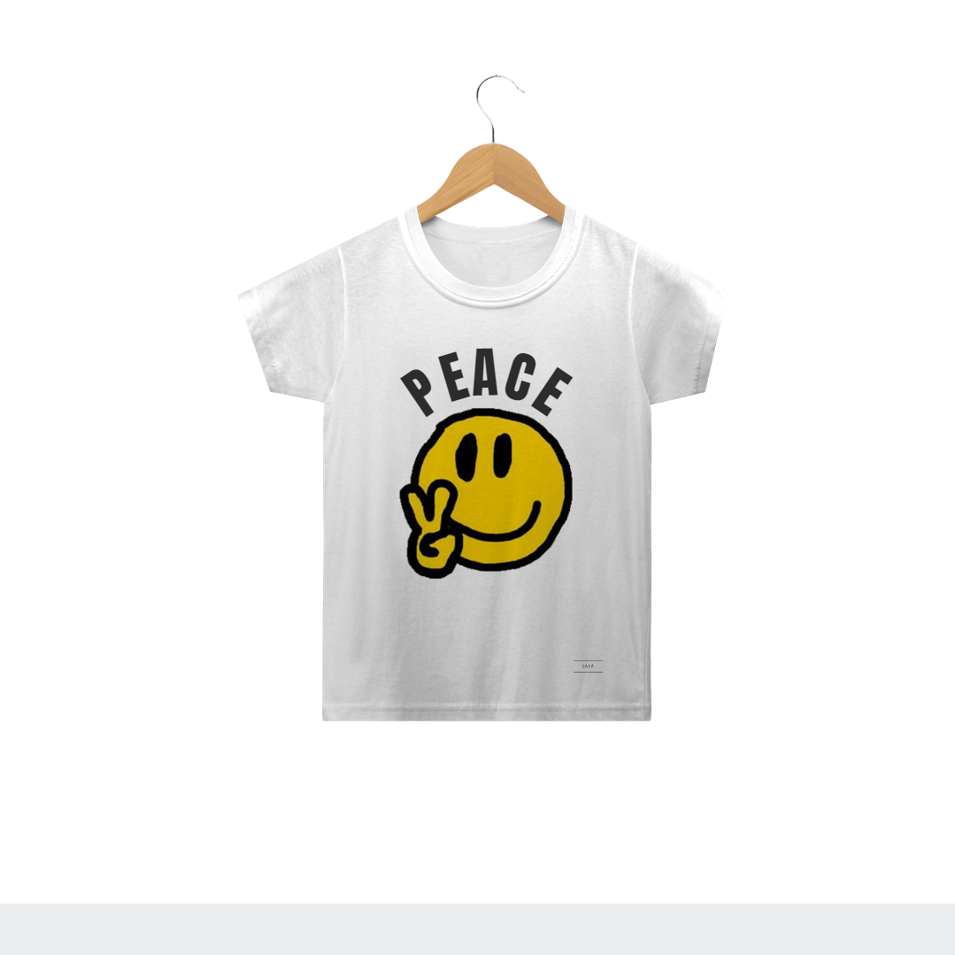 Nome do produto  Camiseta Infantil PEACE | Happy Face