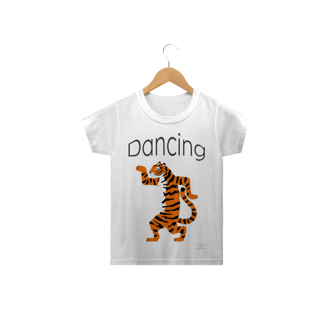 Nome do produto  Camiseta Infantil DANCING | Tigre