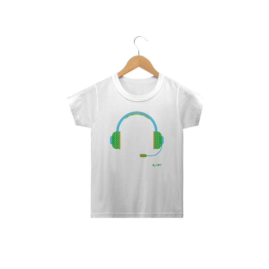Nome do produto  Camiseta Basic Infantil Head-Phone