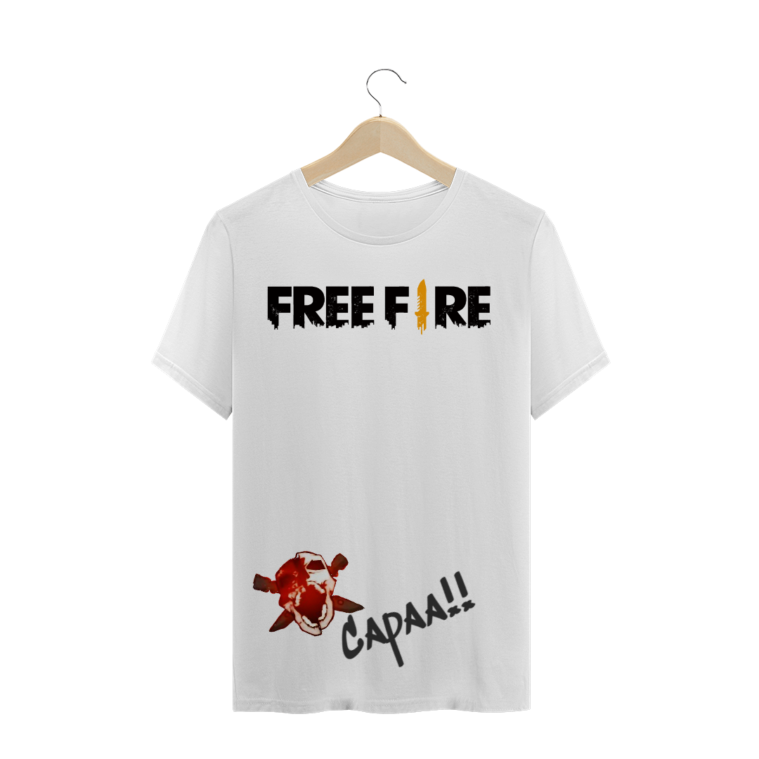 Nome do produto  FREE FIRE - camieta - Capa - branca