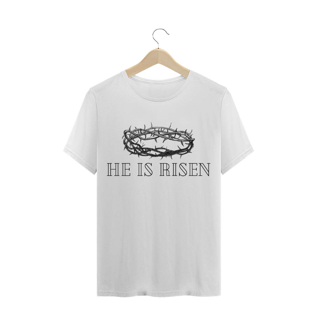 Nome do produto  Camiseta básica Yeshua He is Risen