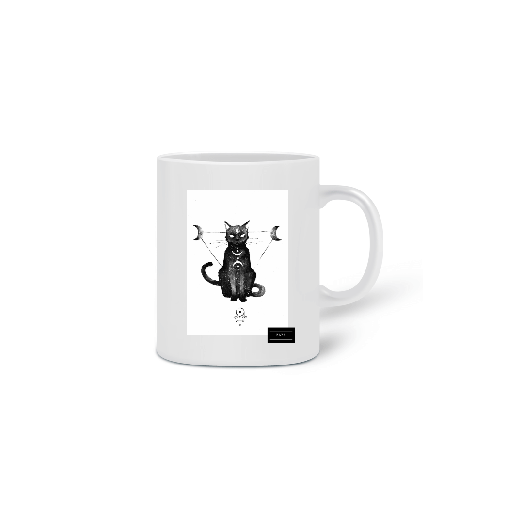 Nome do produto  Caneca ZAYA Animais | Gato Místico