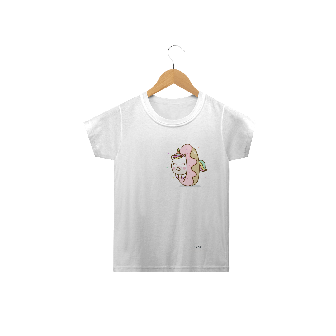 Nome do produto  Camiseta Infantil ZAYA Unicórnio Donuts