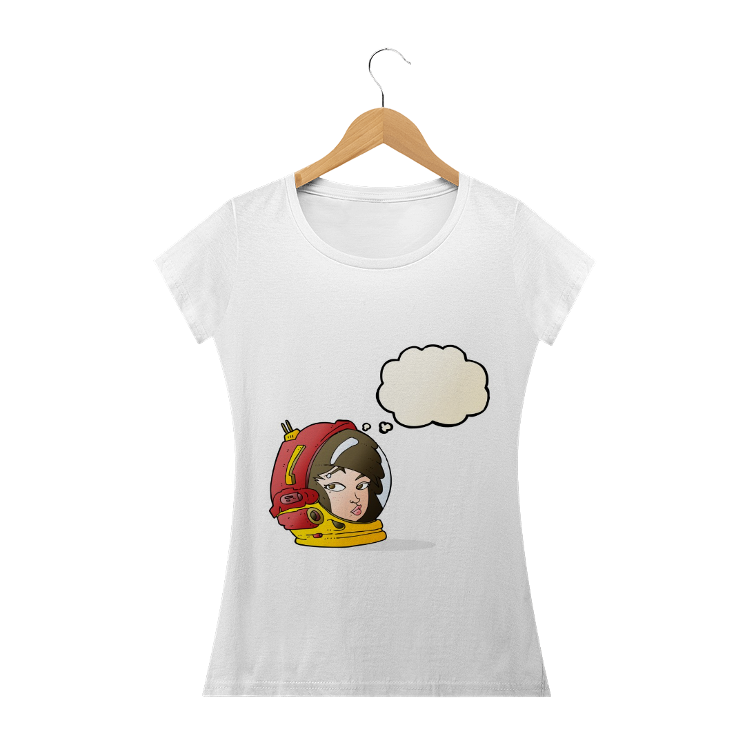 Nome do produto  Camiseta Rota 63 Baby Look Estampa Astronauta.