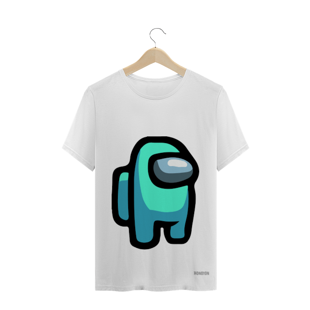 Nome do produto  Camisa branca Among Us ciano