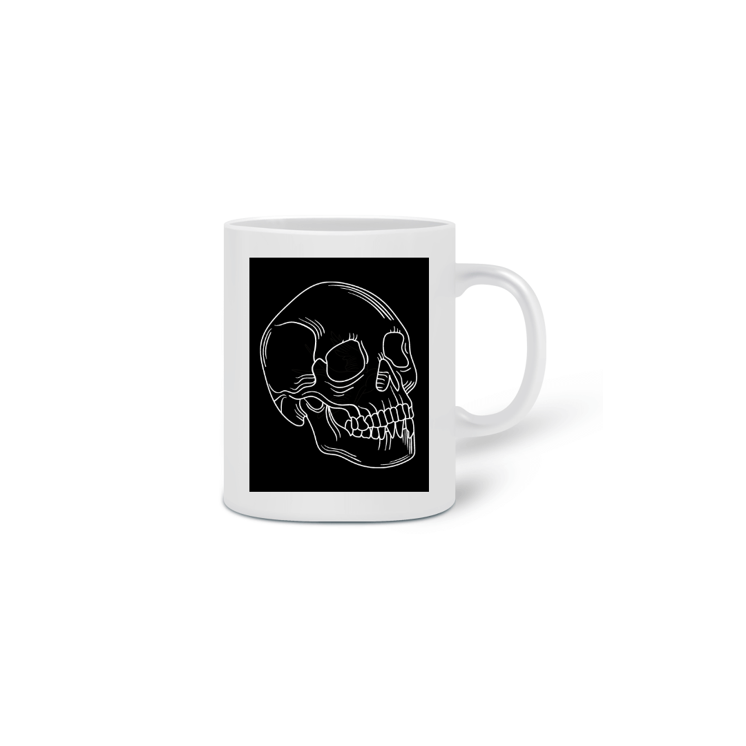 Nome do produto  Caveira Tattoo - Caneca