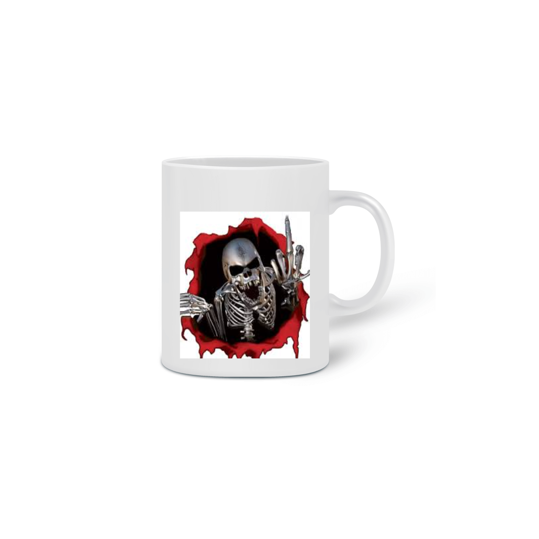 Nome do produto  CANECA CAVEIRA DE PORCELANA 