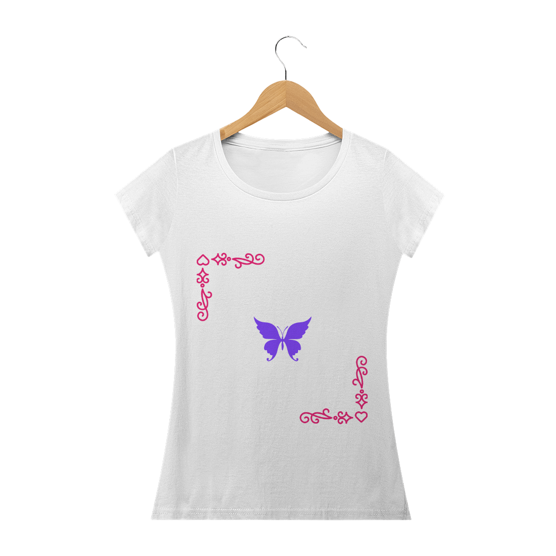 Nome do produto  Camiseta borboleta colorida