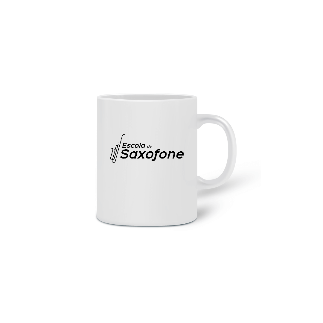 Caneca Branca com estampa preta