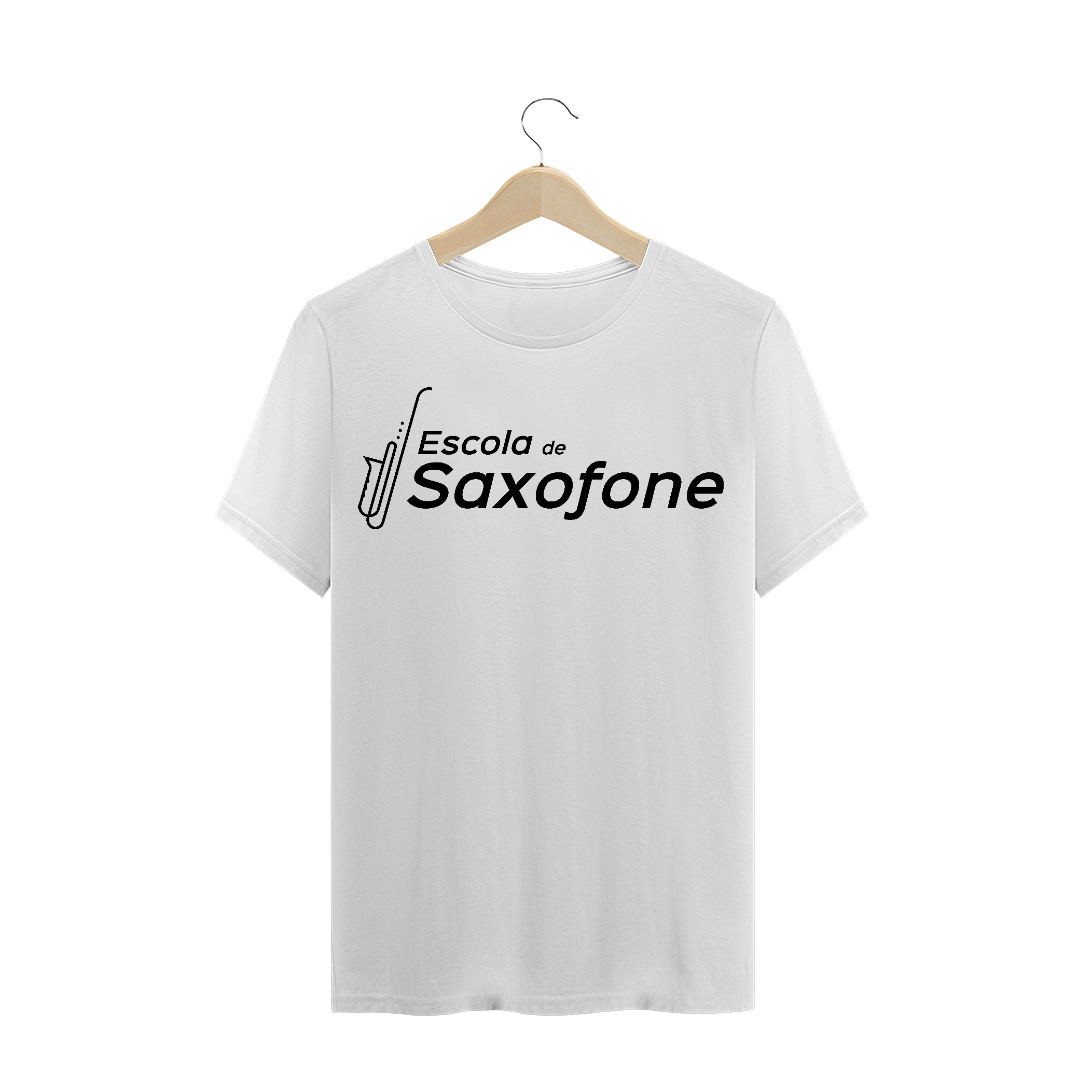 Camiseta branca com estampa dourada