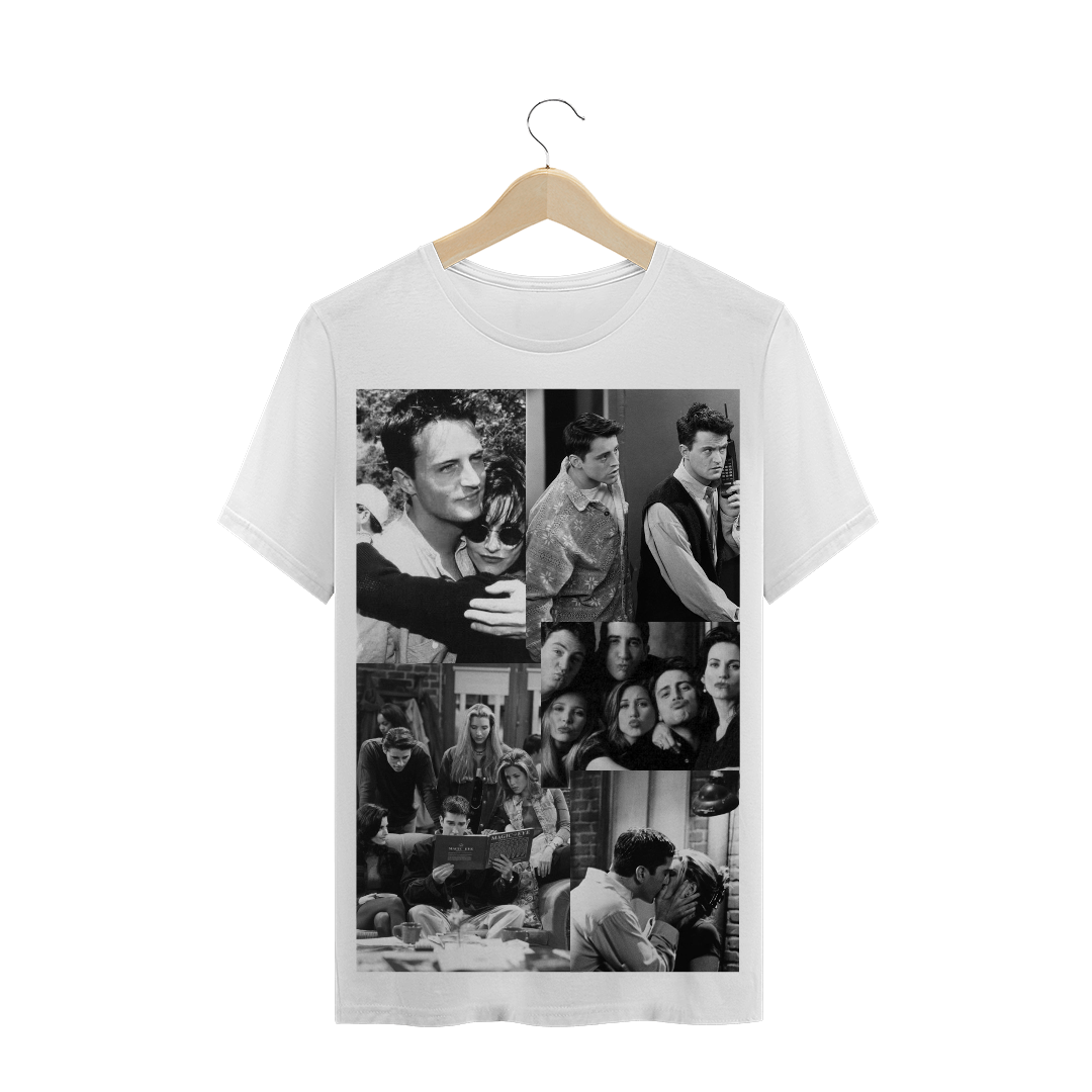 Nome do produto  FRIENDS - Camiseta BW colagem - T-Shirt Quality
