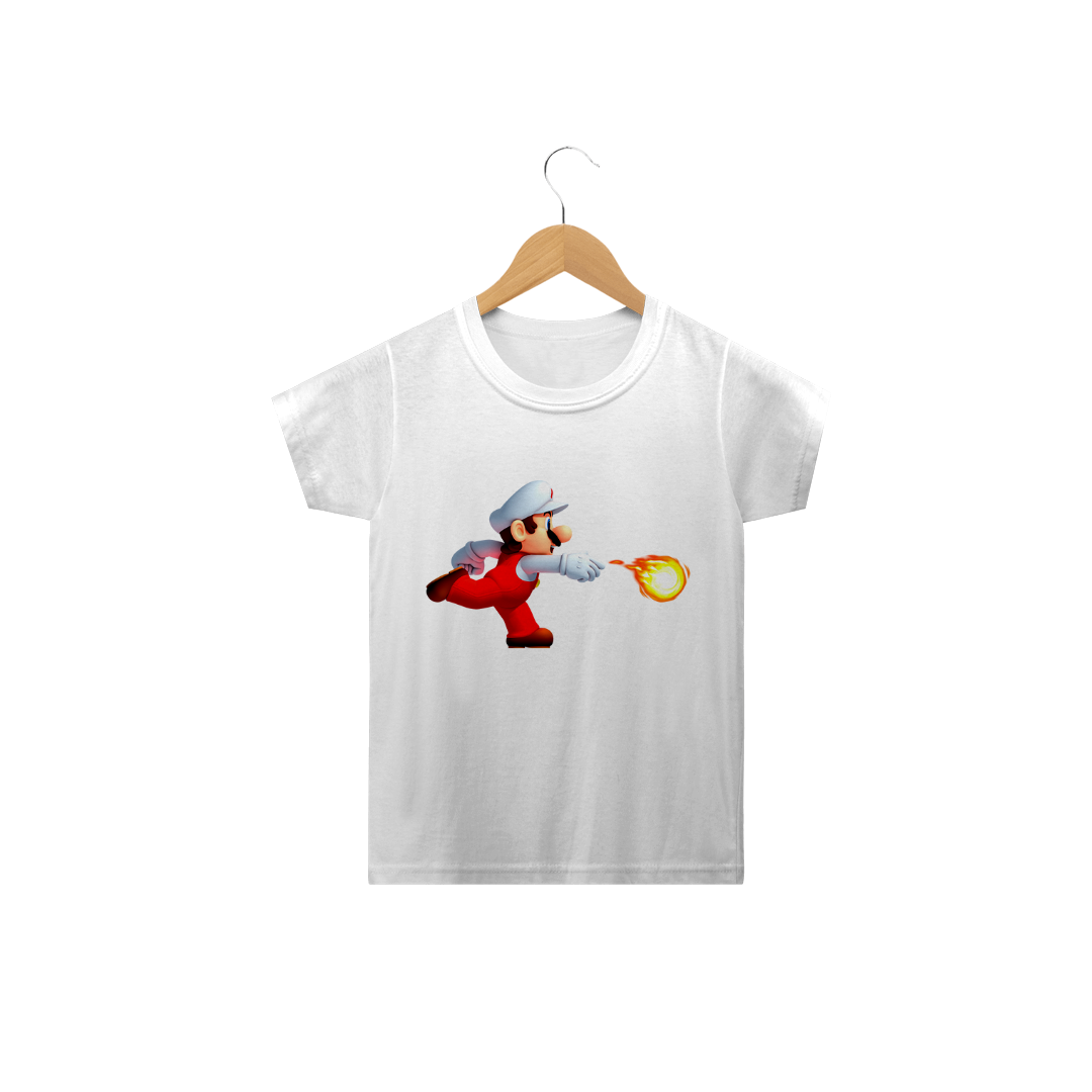 Nome do produto  Camiseta Infantil Mario Fire 