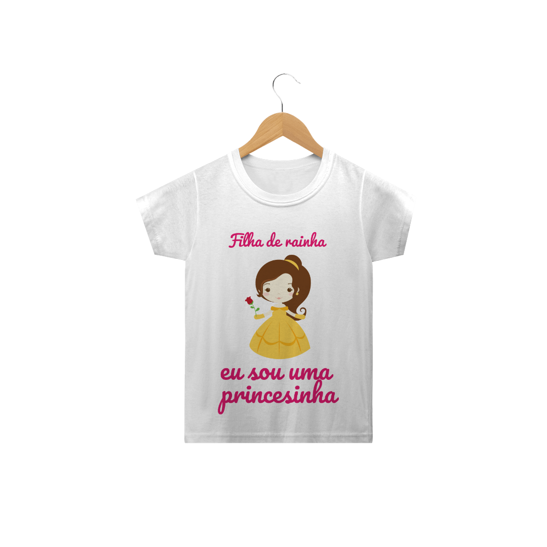 Nome do produto: Camiseta filha de rainha eu sou uma princesinha 