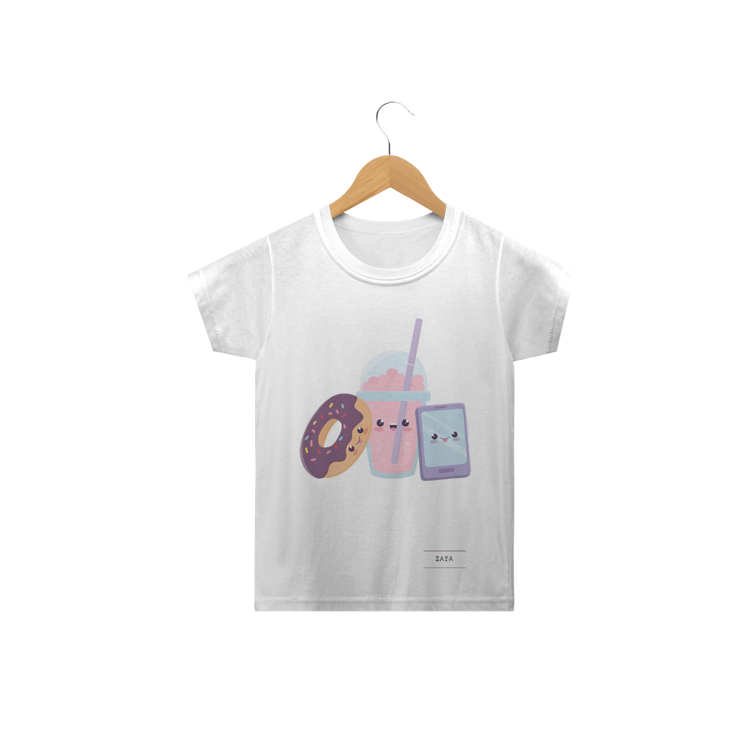 Nome do produto  Camiseta Infantil ZAYA | Donuts