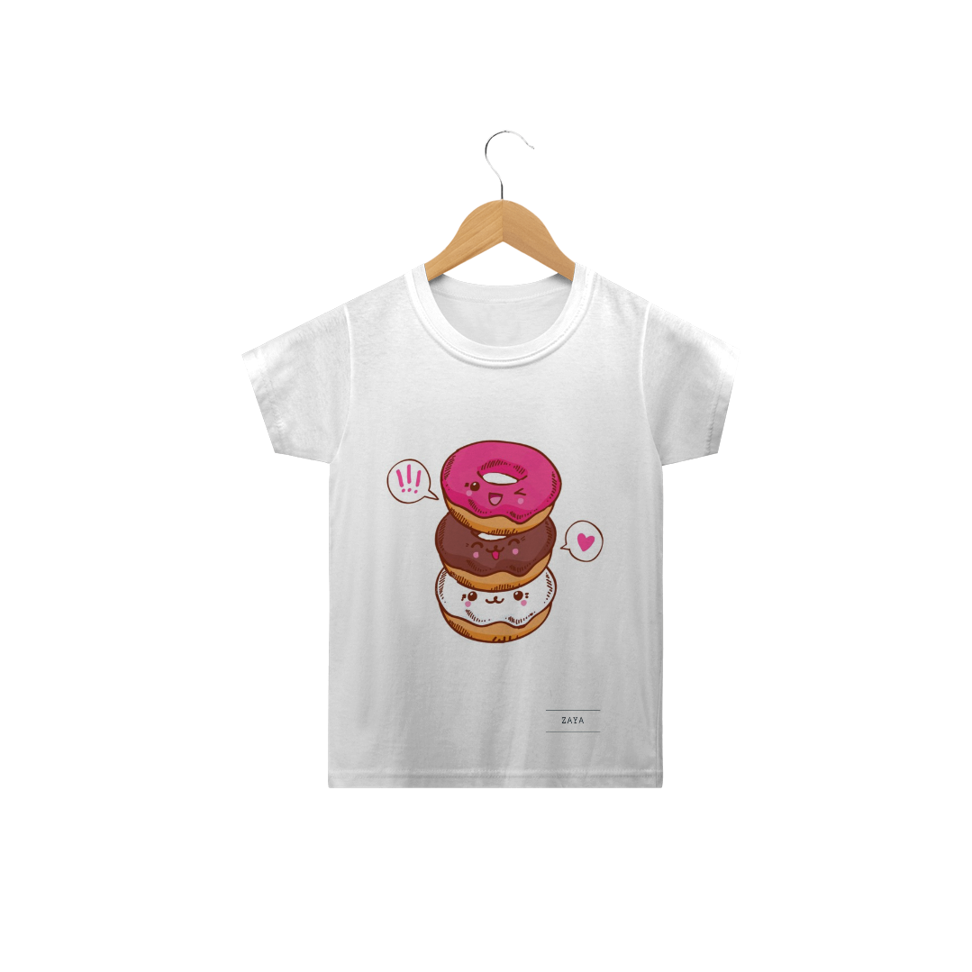 Nome do produto  Camiseta Infantil ZAYA | Donuts