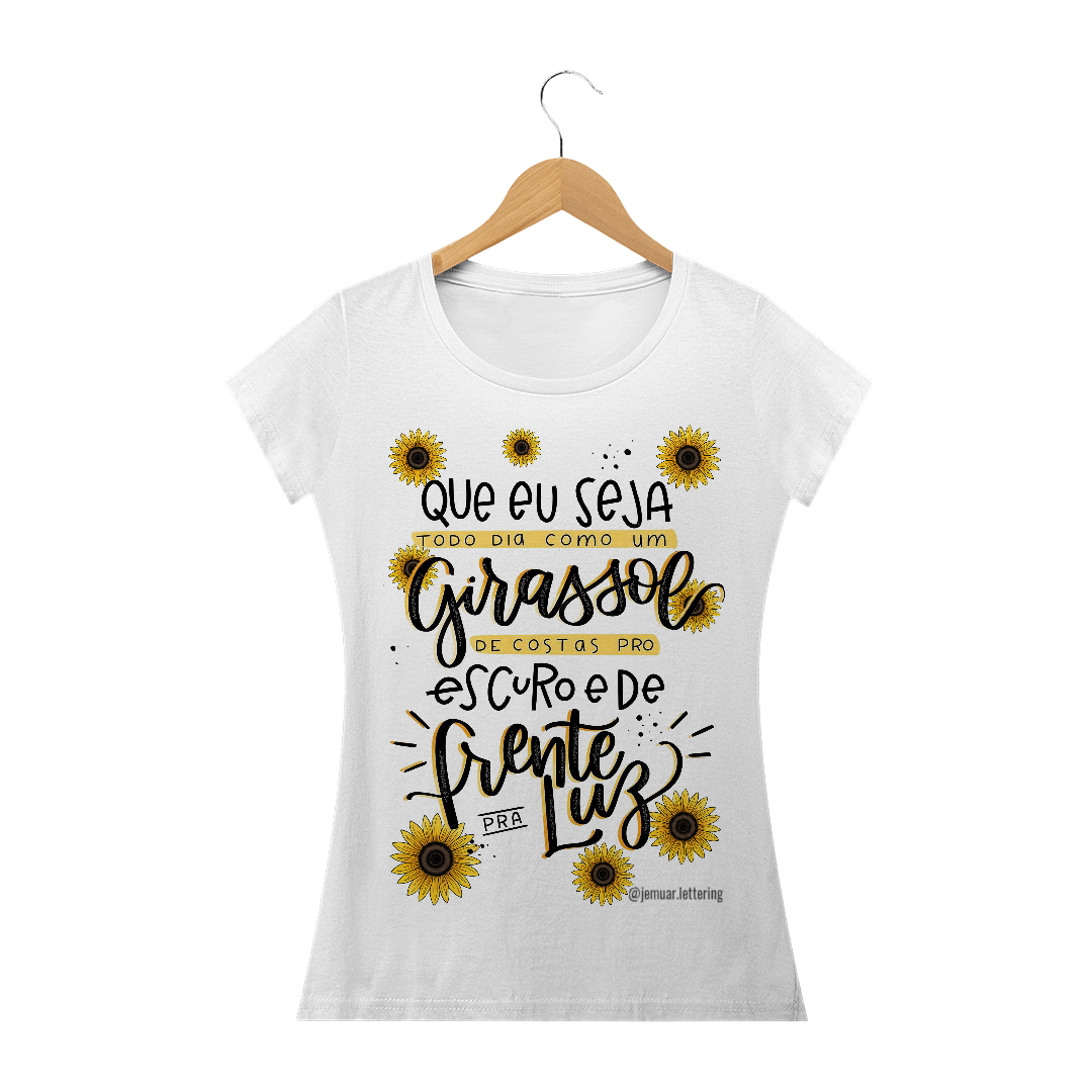 Nome do produto  Girassol - Baby Look Feminina