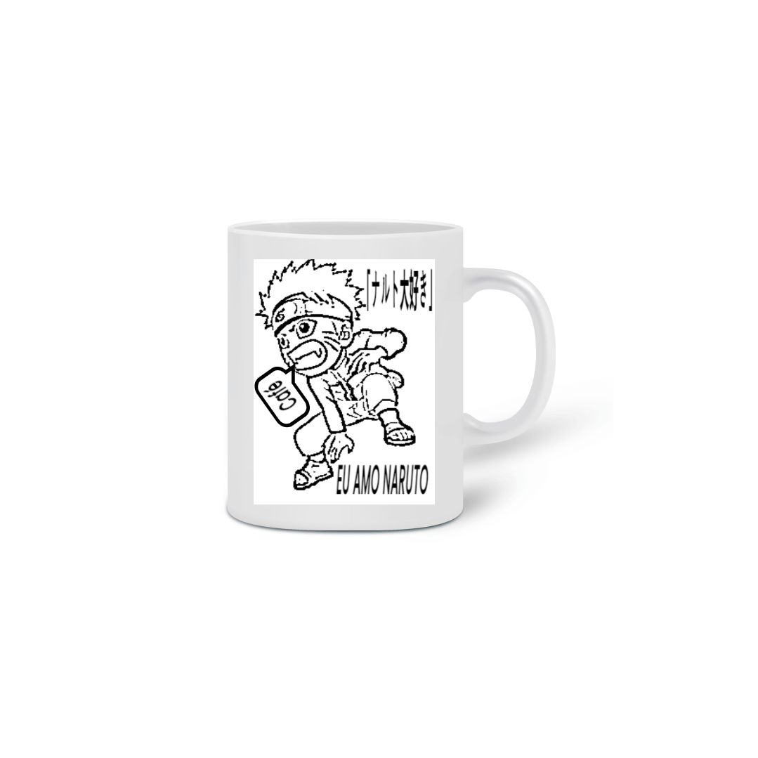 Nome do produto: Caneca Naruto (Preto e Branco)